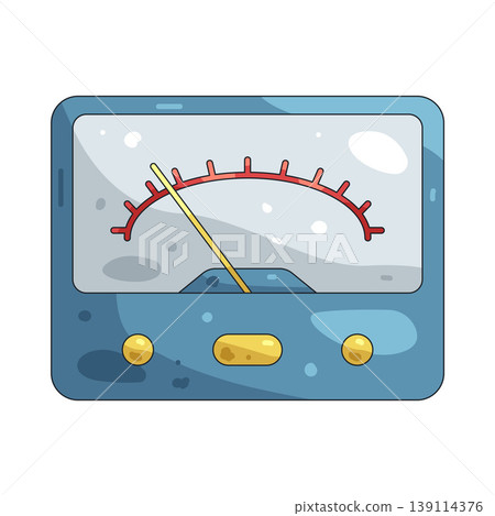 Illustration of vintage meter gauge Illustration of vintage meter gauge 139114376