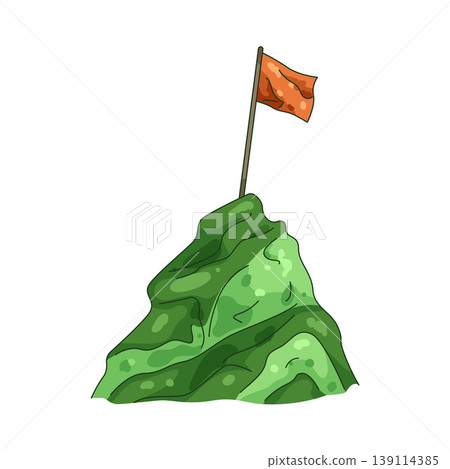 Illustration of summit flag Illustration of summit flag 139114385