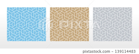 Set of abstract geometric patterns. Seamless vector backgrounds. Colored ornaments Graphic modern patterns Simple lattice graphic design Set of abstract geometric patterns. Seamless vector backgrounds. Colored ornaments Graphic modern patterns Simple lattice graphic design 139114483