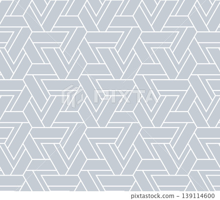 Abstract geometric pattern with stripes, lines. Seamless vector background. White and gray ornament. Simple lattice graphic design Abstract geometric pattern with stripes, lines. Seamless vector background. White and gray ornament. Simple lattice graphic design 139114600