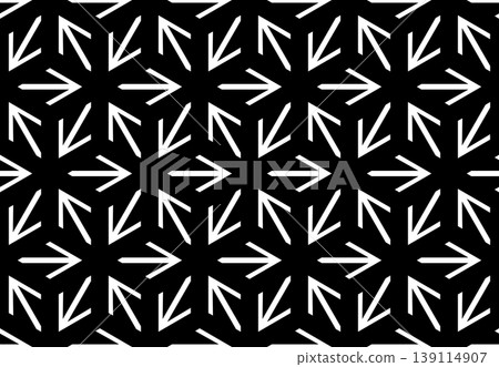 Abstract geometric pattern. A seamless vector background. White and black ornament. Graphic modern pattern. Simple lattice graphic design. Abstract geometric pattern. A seamless vector background. White and black ornament. Graphic modern pattern. Simple lattice graphic design. 139114907