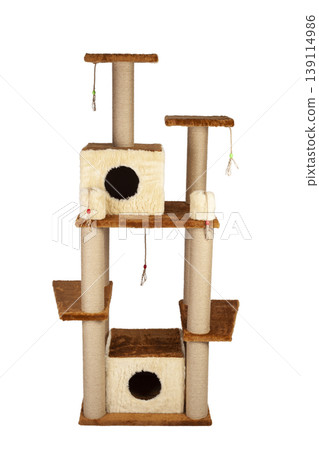 Modern Cat Bed House Isolated Studio Shot. Modern Cat Bed House Isolated Studio Shot. 139114986