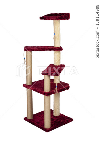 Modern Cat Bed House Isolated Studio Shot. Modern Cat Bed House Isolated Studio Shot. 139114989