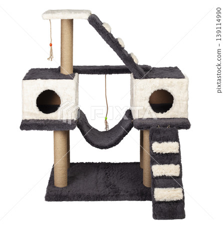 Modern Cat Bed House Isolated Studio Shot. Modern Cat Bed House Isolated Studio Shot. 139114990