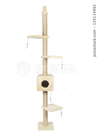 Modern Cat Bed House Isolated Studio Shot. Modern Cat Bed House Isolated Studio Shot. 139114992