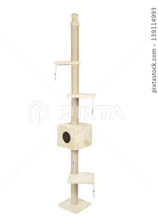 Modern Cat Bed House Isolated Studio Shot. Modern Cat Bed House Isolated Studio Shot. 139114993