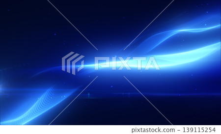 Blue luminous digital wave with flowing lines and depth, illustrating technology, data flow, and futuristic energy motion Blue luminous digital wave with flowing lines and depth, illustrating technology, data flow, and futuristic energy motion 139115254