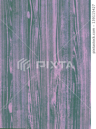 Abstract wooden texture with vibrant pink grain on dark green background. High contrast organic pattern with natural wood knots and rough surface. Trendy artistic background for modern design. 139115427