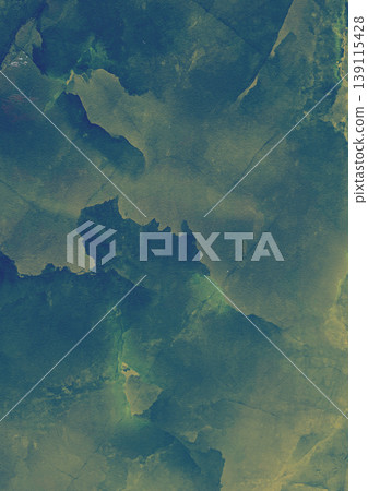 Abstract texture of weathered stone or oxidized metal in emerald green and earthy tones. Grungy organic pattern with cracked details and soft mossy effects. Moody background for modern design. 139115428