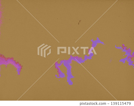 Abstract minimalist background with purple and pink glowing spots on golden brown texture. Creative textured surface for modern design. Ink paint Abstract minimalist background with purple and pink glowing spots on golden brown texture. Creative textured surface for modern design. Ink paint 139115479
