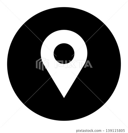 Map icon, round, monochrome, simple, vector, transparent, free resource. Map icon, round, monochrome, simple, vector, transparent, free resource. 139115805