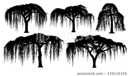 Black Solid Park Avenue Oak Tree Silhouettes Set of Six Black Solid Park Avenue Oak Tree Silhouettes Set of Six 139116356