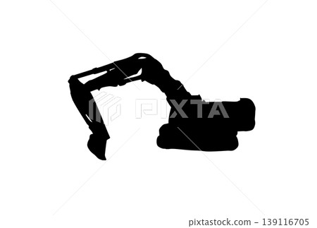 Heavy equipment silhouette 139116705