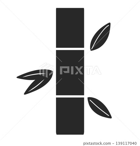 Japanese-style illustration of bamboo (black / ink painting style / traditional / lucky charm) Japanese-style illustration of bamboo (black / ink painting style / traditional / lucky charm) 139117040