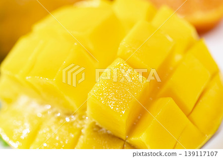 Close-up of diced mango 139117107