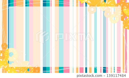 Tropical colorful summer-colored random stripe frame Tropical colorful summer-colored random stripe frame 139117484
