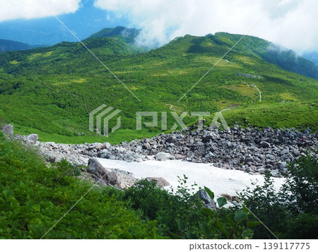 夏季從白馬乘鞍山看到的天狗原濕地。 139117775