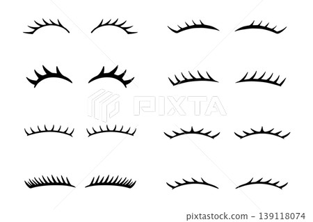 Eyelashes graphic for beauty, make up and mascara 139118074