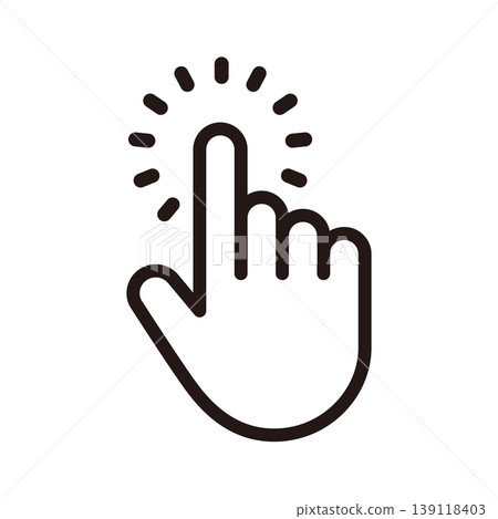 Finger icons for clicking and tapping 139118403