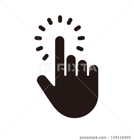 Finger icons for clicking and tapping 139118405