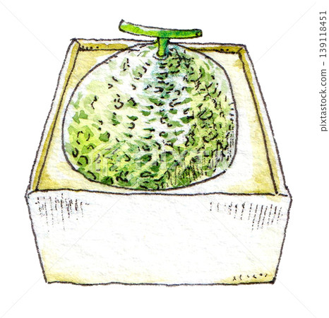 水彩插畫:禮物 - 甜瓜 水彩插畫:禮物 - 甜瓜 139118451