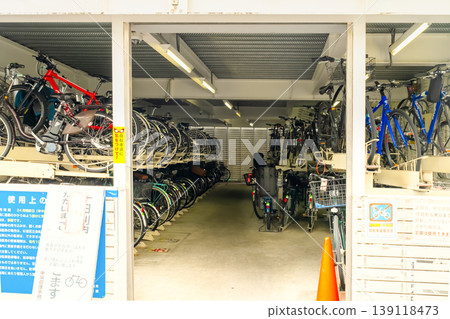 Bicycle parking area in front of Ogikubo Station, Tokyo Bicycle parking area in front of Ogikubo Station, Tokyo 139118473