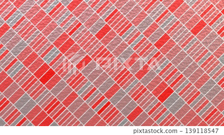 Sharp red and gray geometric grid background, abstract graphics with a metallic texture. Sharp red and gray geometric grid background, abstract graphics with a metallic texture. 139118547