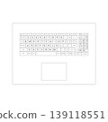 Laptop keyboard and touchpad layout vector illustration 139118551