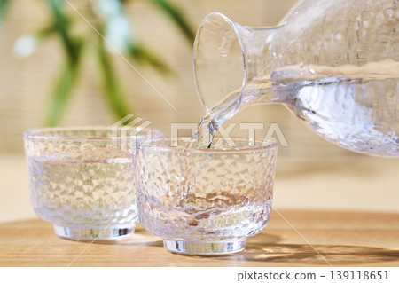 Summer image of Japanese sake: chilled sake Summer image of Japanese sake: chilled sake 139118651