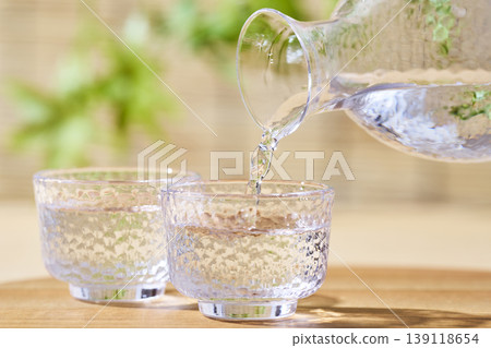 Summer image of Japanese sake: chilled sake 139118654