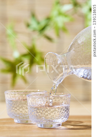 Summer image of Japanese sake: chilled sake Summer image of Japanese sake: chilled sake 139118655