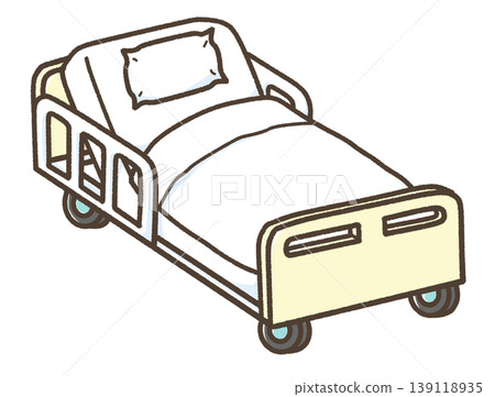 Bed with an elevated back Bed with an elevated back 139118935