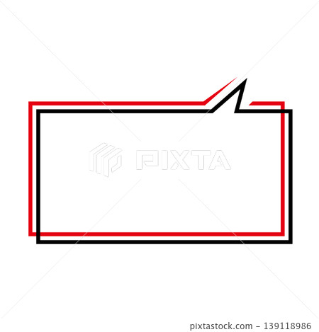A simple, horizontally oriented rectangular speech bubble illustration. A simple, horizontally oriented rectangular speech bubble illustration. 139118986
