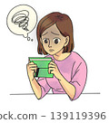 A woman is disappointed after looking at the contents of her bankbook. 139119396