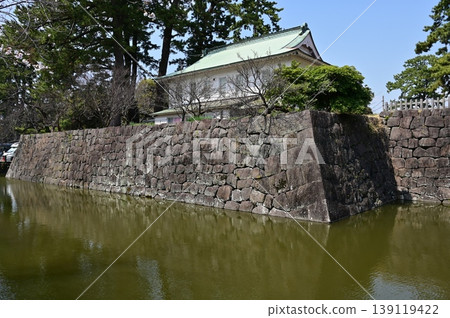 South moat and stone walls (Odawara Castle) 139119422