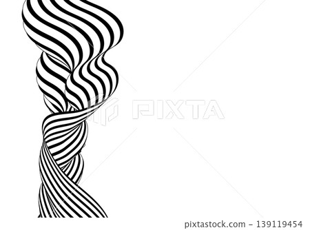 Vertical black and white wave in spiral shape with dynamic stripes and ample copy space. Eps 10 Vertical black and white wave in spiral shape with dynamic stripes and ample copy space. Eps 10 139119454
