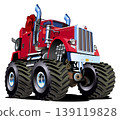 Cartoon Monster Tow Truck 139119828