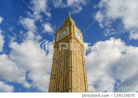 London Famous Westminster uk landmark clock tower detail of big ben London Famous Westminster uk landmark clock tower detail of big ben 139119870