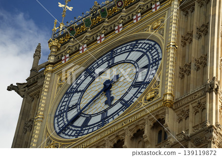 London Famous Westminster uk landmark clock tower detail of big ben London Famous Westminster uk landmark clock tower detail of big ben 139119872