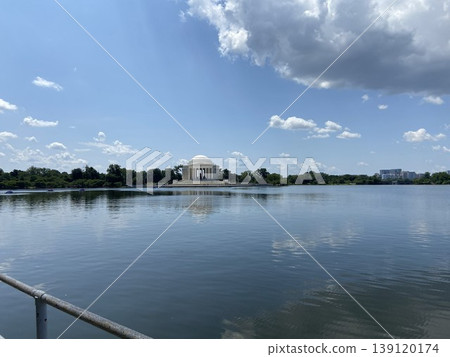A view of the Jefferson Memorial and the water (Tidal Basin) in Washington, D.C. A view of the Jefferson Memorial and the water (Tidal Basin) in Washington, D.C. 139120174