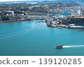 Views of Lake Hamana, the amusement park, and sightseeing boats sailing on the lake from the Okusayama Observatory. 139120285