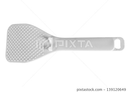 White rice ladle color white isolated on white background White rice ladle color white isolated on white background 139120649