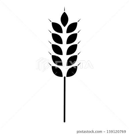 Wheat ear icon black color vector illustration image flat style Wheat ear icon black color vector illustration image flat style 139120769