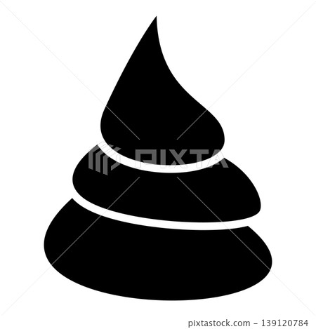 Cream swirl custard whipped icon black color vector illustration image flat style Cream swirl custard whipped icon black color vector illustration image flat style 139120784
