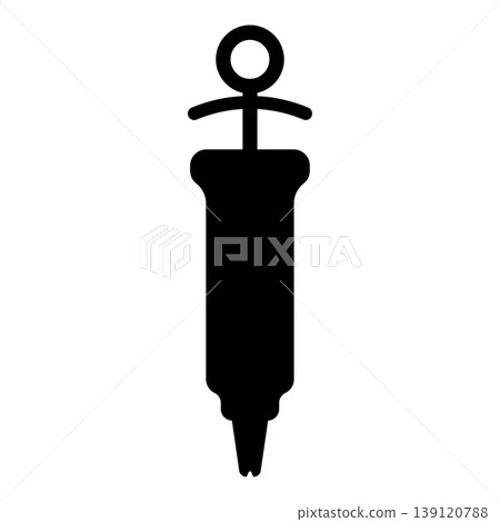 Confectionery syringe icing pastry icon black color vector illustration image flat style 139120788