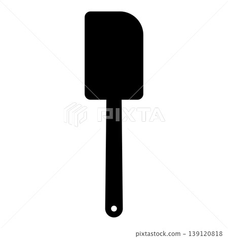Spatula for cream kitchen cooking equipment used for flipping serving food icon black color vector illustration image flat style Spatula for cream kitchen cooking equipment used for flipping serving food icon black color vector illustration image flat style 139120818