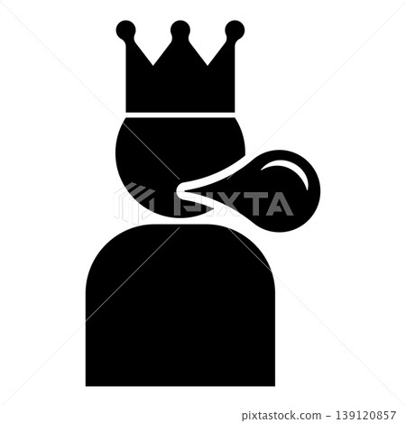 King blowing bubble gum icon black color vector illustration image flat style King blowing bubble gum icon black color vector illustration image flat style 139120857