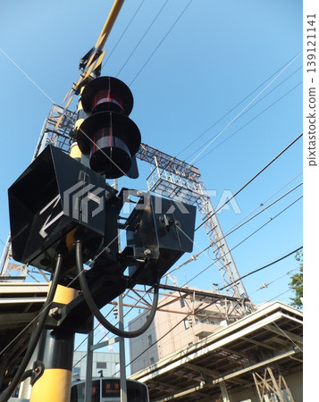 Railroad crossing in front of Odakyu Sagamihara Station 139121141