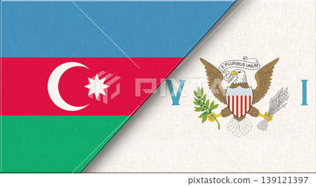 Azerbaijan and US Virgin Islands double flag. Diplomacy and sport concept Azerbaijan and US Virgin Islands double flag. Diplomacy and sport concept 139121397