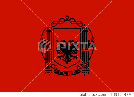 Historical Flag of Albania 1939 1943 with Italian Fascist Symbols Historical Flag of Albania 1939 1943 with Italian Fascist Symbols 139121429